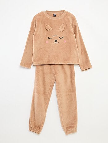 Ensemble pyjama polaire long sweat + pantalon - 2 pièces