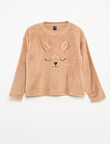 Ensemble pyjama polaire long sweat + pantalon - 2 pièces