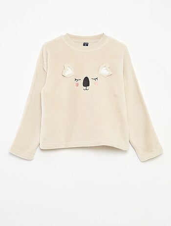 Ensemble pyjama polaire long sweat + pantalon - 2 pièces