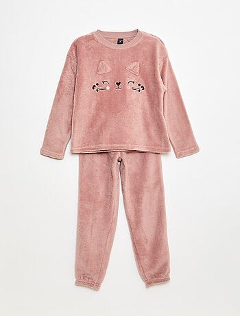 Ensemble pyjama polaire long sweat + pantalon - 2 pièces