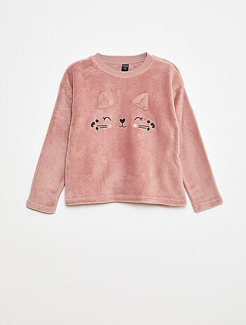 Ensemble pyjama polaire long sweat + pantalon - 2 pièces