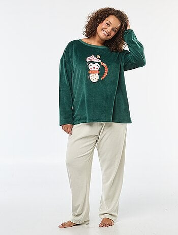 Ensemble pyjama polaire Noël - 2 pièces
