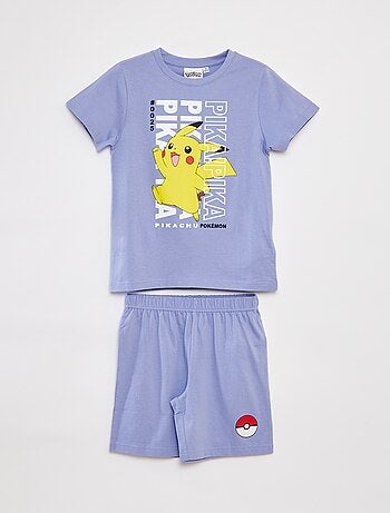 Ensemble pyjama short + t-shirt 'Pokemon' - 2 pièces