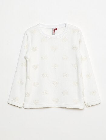 Ensemble pyjama t-shirt + short en polaire - 2 pièces