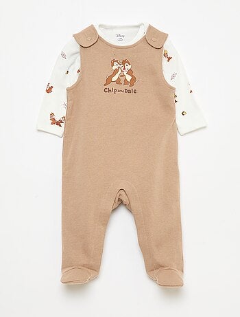 Ensemble salopette dors-bien + body manches longues 'Disney'