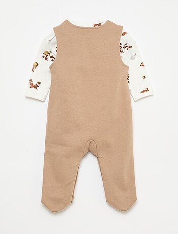 Ensemble salopette dors-bien + body manches longues 'Disney'