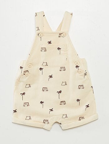 Ensemble salopette short + t-shirt - 2 pièces