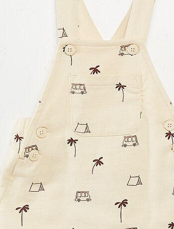 Ensemble salopette short + t-shirt - 2 pièces