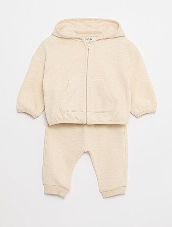 Ensemble sweat à capuche zippé + pantalon - 2 pièces