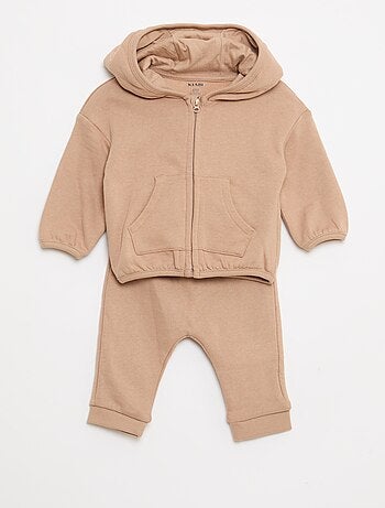 Ensemble sweat à capuche zippé + pantalon - 2 pièces