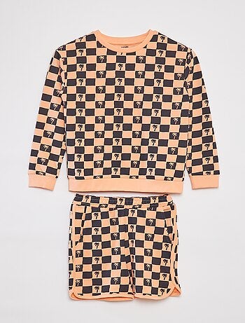 Ensemble sweat en french terry + short - 2 pièces