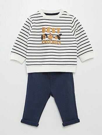 Ensemble sweat imprimé + jogging