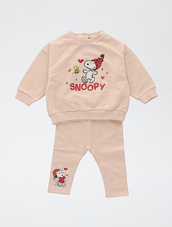 Ensemble sweat + legging 'Snoopy' en polaire coton