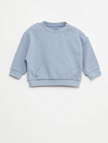 Ensemble sweat + pantalon en matière nid d'abeilles - 2 pièces