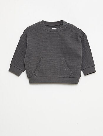 Ensemble sweat + pantalon en matière nid d'abeilles - 2 pièces