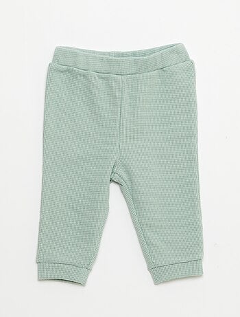Ensemble sweat + pantalon en matière nid d'abeilles - 2 pièces
