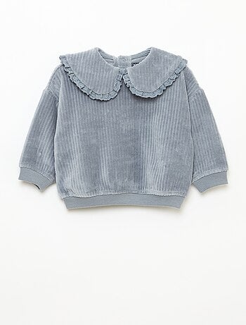 Ensemble sweat + pantalon en velours côtelé