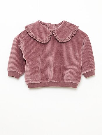 Ensemble sweat + pantalon en velours côtelé