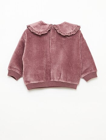 Ensemble sweat + pantalon en velours côtelé