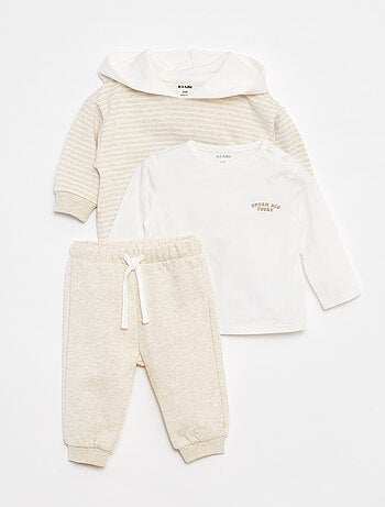 Ensemble Sweat + t-shirt + jogging - 3 pièces