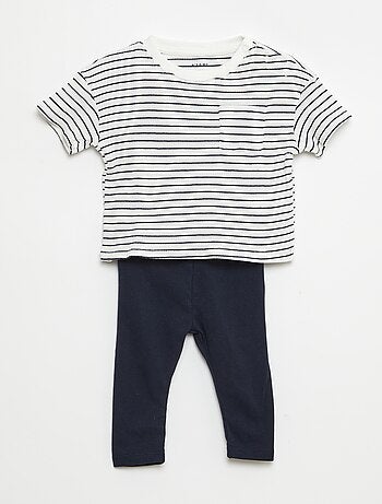 Ensemble t-shirt à manches courtes + legging - 2 pièces