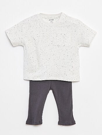 Ensemble t-shirt à manches courtes + legging - 2 pièces