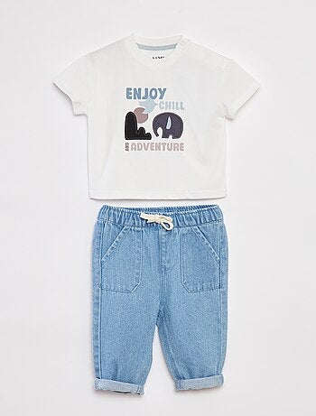 Ensemble t-shirt à manches courtes + pantalon - 2 pièces