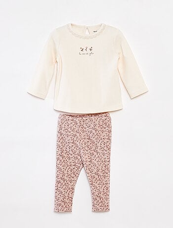 Ensemble t-shirt à manches longues + legging - 2 pièces