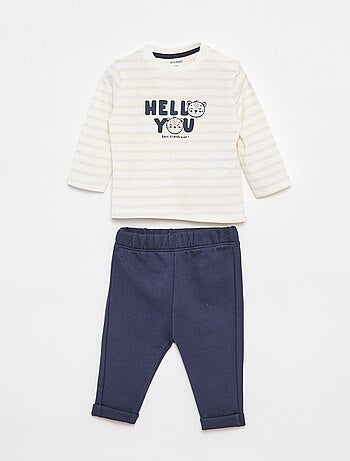 Ensemble t-shirt à manches longues + pantalon - 2 pièces