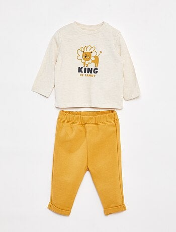 Ensemble t-shirt à manches longues + pantalon - 2 pièces