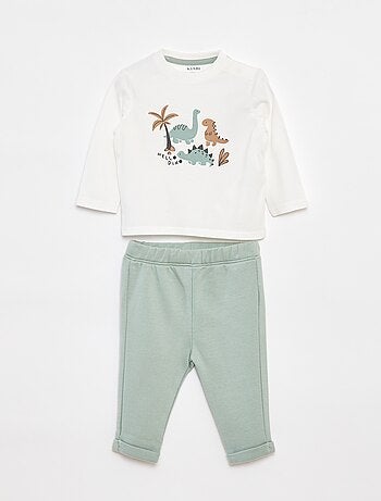Ensemble t-shirt à manches longues + pantalon - 2 pièces