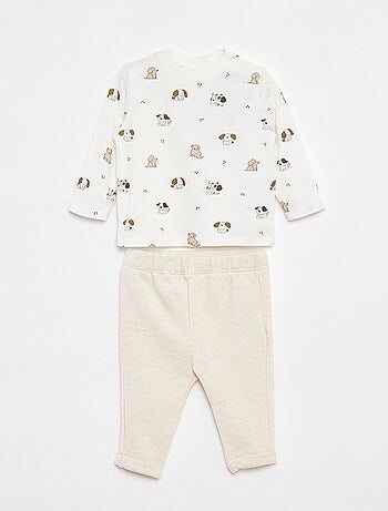 Ensemble t-shirt à manches longues + pantalon - 2 pièces