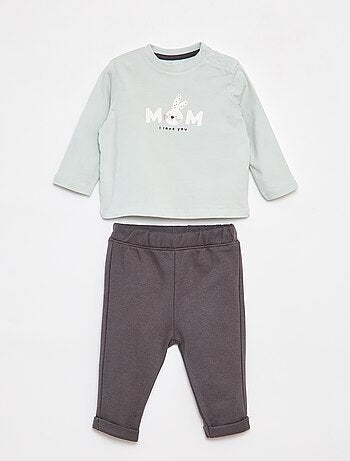 Ensemble t-shirt à manches longues + pantalon - 2 pièces