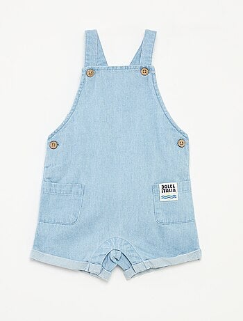 Ensemble t-shirt + salopette en denim - 2 pièces