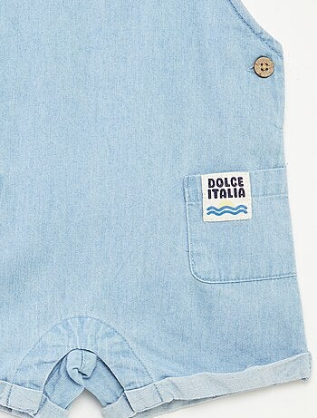 Ensemble t-shirt + salopette en denim - 2 pièces