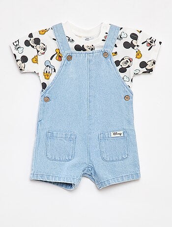 Ensemble t-shirt + salopette en jean 'Disney' - 2 pièces