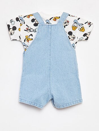 Ensemble t-shirt + salopette en jean 'Disney' - 2 pièces