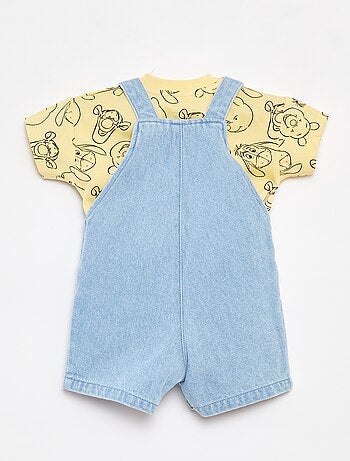 Ensemble t-shirt + salopette en jean 'Disney' - 2 pièces