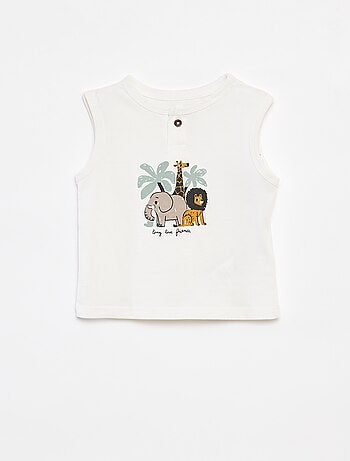 Ensemble t-shirt sans manches + short - 2 pièces
