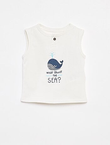 Ensemble t-shirt sans manches + short - 2 pièces