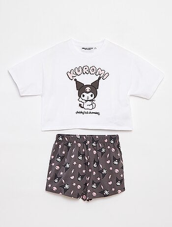 Ensemble t-shirt + short de pyjama 'Hello Kitty' - 2 pièces
