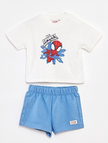Ensemble t-shirt + short 'Spider-Man' 'Marvel' - 2 pièces