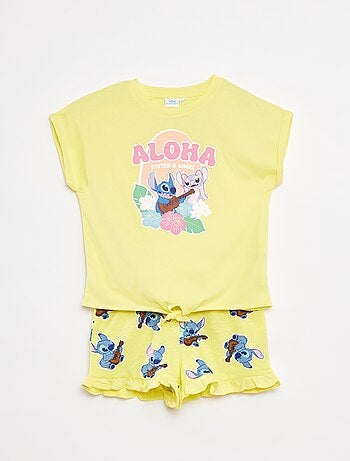 Ensemble tee-shirt long + short 'Stitch'