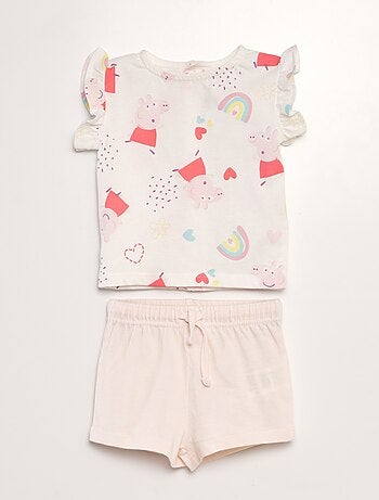 Ensemble tee-shirt + short 'Peppa Pig'
