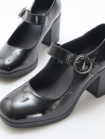 Escarpin en verni à talon