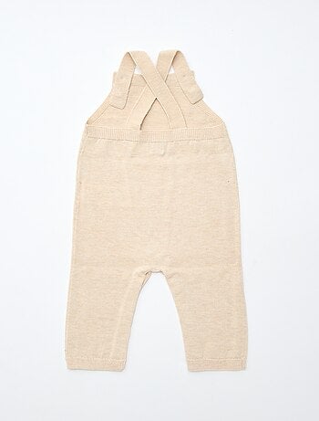 GIFTBOX salopette longue en tricot + body + lange double gaze + chaussettes