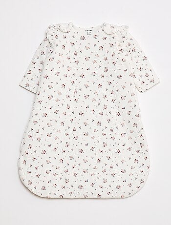 Gigoteuse chaude avec manches amovibles et motif à fleurs
