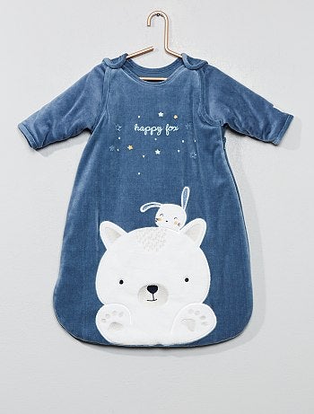 Gigoteuse en velours manches amovibles - Kiabi