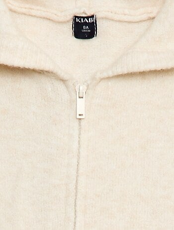 Gilet à capuche en maille chinée