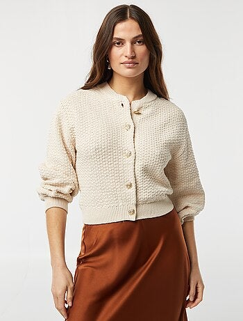 Gilet avec boutons fantaisies dorés